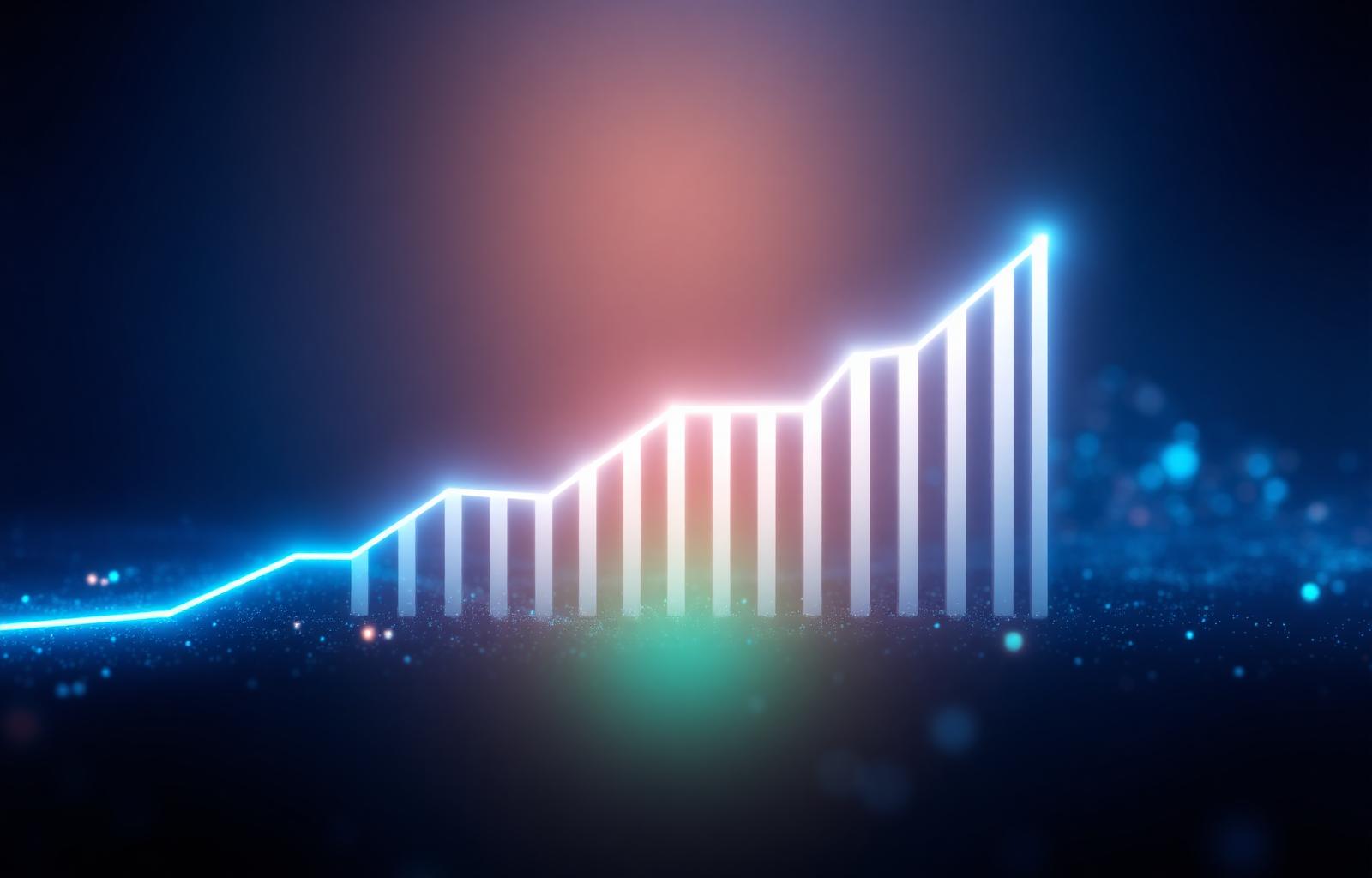 Business analytics chart showing upward growth trend powered by GrowthCore Suite